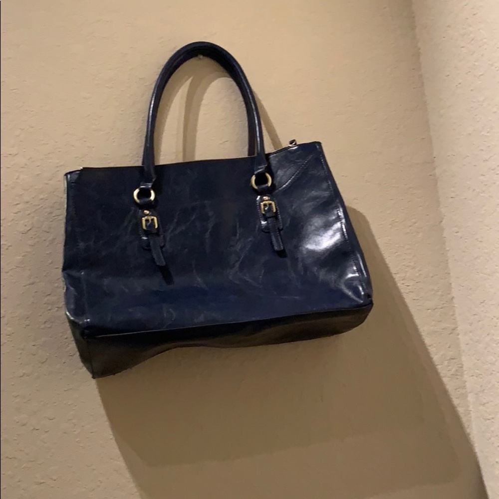 Blue business purse